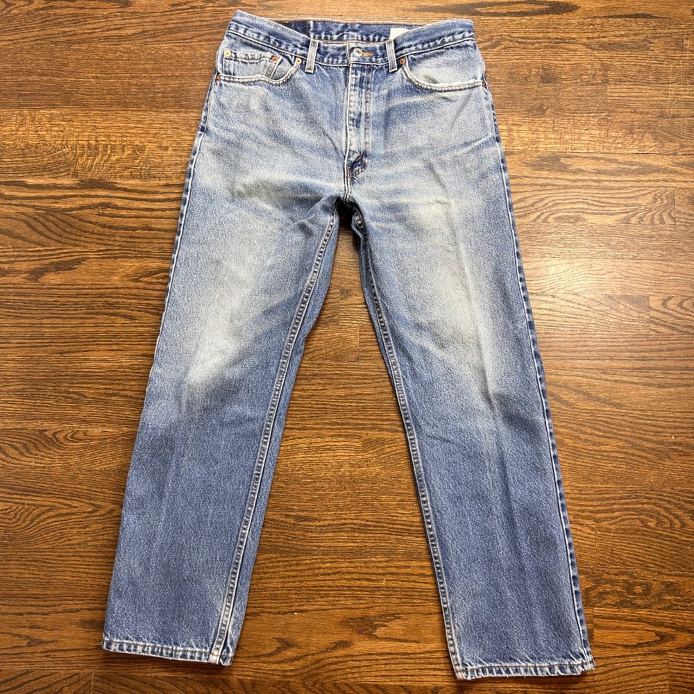 Vintage Levis 505 Regular Fit Jeans Mens 34 x 29 Made in USA Med Wash Blue Denim